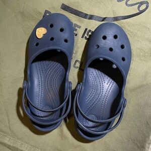 Crocs junior Size J2, Navy Blue, Classic Mary Jane Shoes